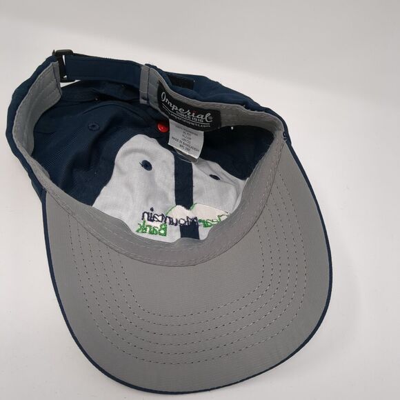 Clear Mountain Bank Strapback Hat Blue XL Fit Adjustable Embroidered Imperial - Picture 6 of 8